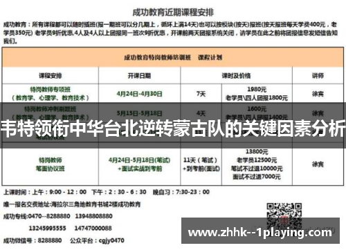 韦特领衔中华台北逆转蒙古队的关键因素分析
